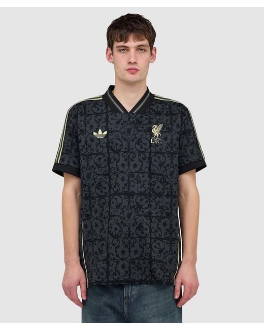 Adidas Black Liverpool Fc Lfstlr Jersey Shirt (Carbon/Halo for men