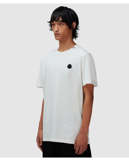 Moncler White Logo Motif T-Shirt