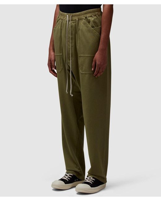 Rick Owens Green Classic Cargo Drawstring Pant for men