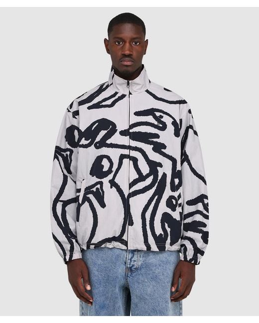 Parra Blue Freak Scene Reversible Track Jacket for men