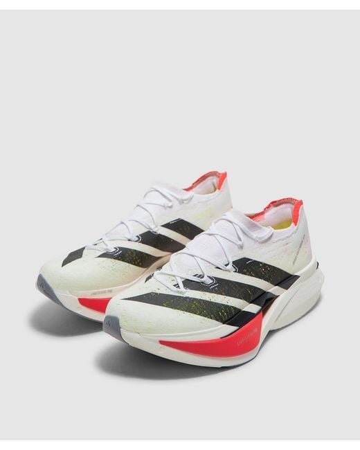 Adidas Gray Adizero Prime X3 Strung Sneaker (Ftwr/Core/Lucid for men