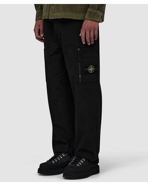 Stone Island Black Organic Cotton Pant for men