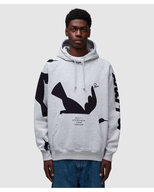 Parra Gray Clipped Wings Hoodie for men