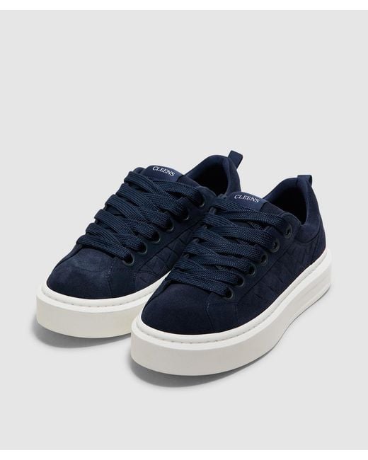 Cleens Blue Ace Suede Sneaker (Monaco for men