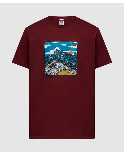 The North Face Red Graphic T-shirt for men