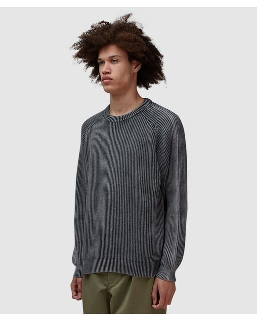 Noah NYC Gray Summer Shaker Sweater for men