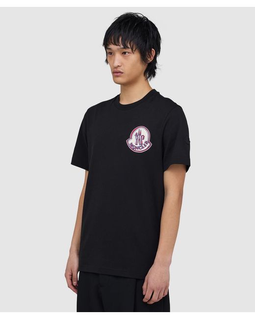 Moncler Black 3D Logo T-Shirt for men