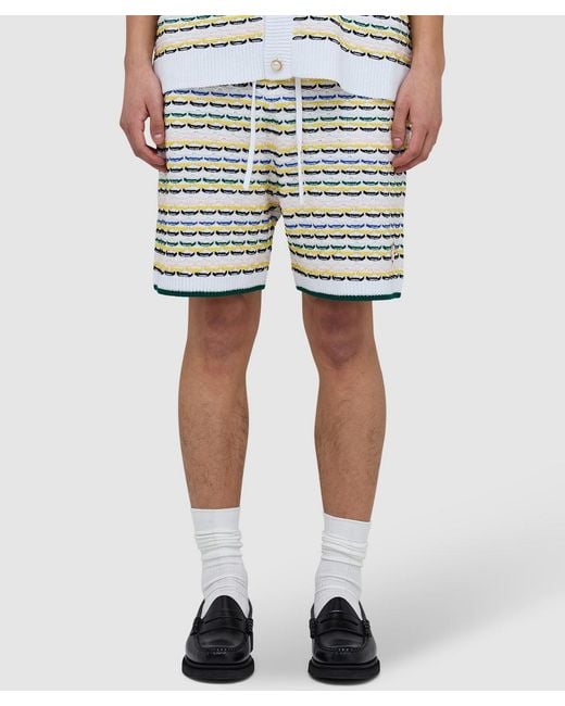 Casablanca Blue Tuck Stitch Short for men
