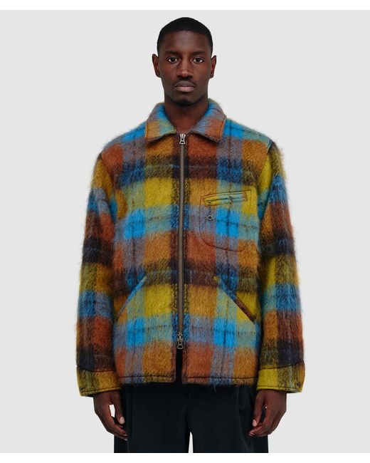 Beams Plus Wool Plaid Sports Jacket in Blue for Men | Lyst
