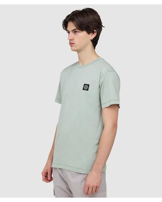 Stone Island Green 60/2 Cotton Jersey T-Shirt (Sage for men