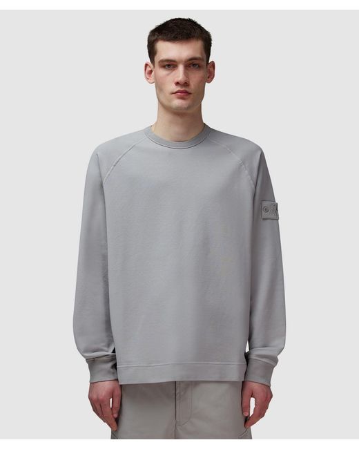 Stone Island Ghost Fleece Zip Sweatshirt in Grey for Men | Lyst UK