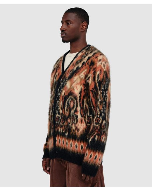 Needles Brown Mohair Cardigan for men