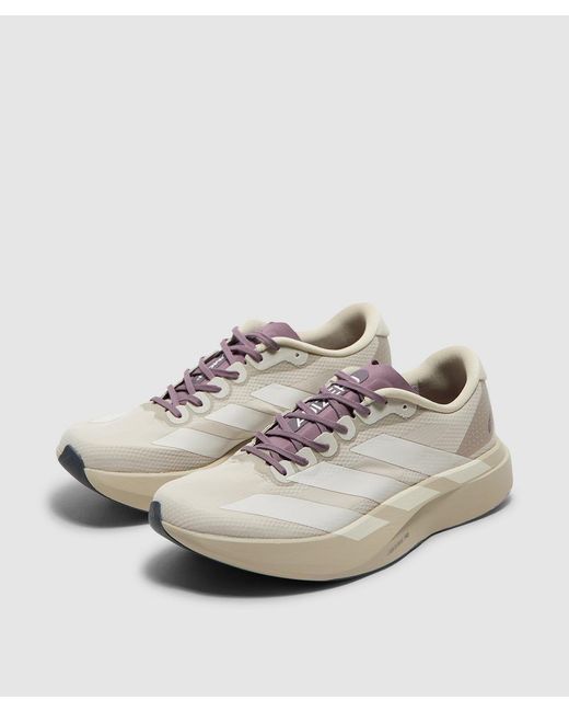 Adidas White Adizero Evo Sl H.Koumori Woven Sneaker (Putty/Alumina/Shadow Fig for men