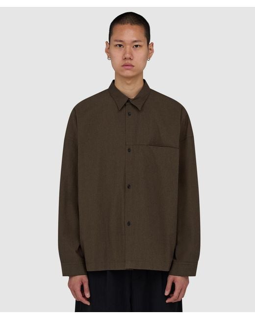SAGE NATION Brown Pocket Parka Shirt Houndstooth for men