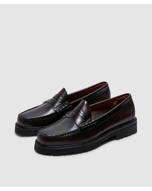 G.H.BASS Black Weejun 90S Larson Penny Loafer (Chocolate Leather for men