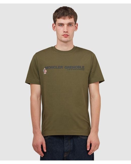 Moncler Green Grenoble Script T-Shirt