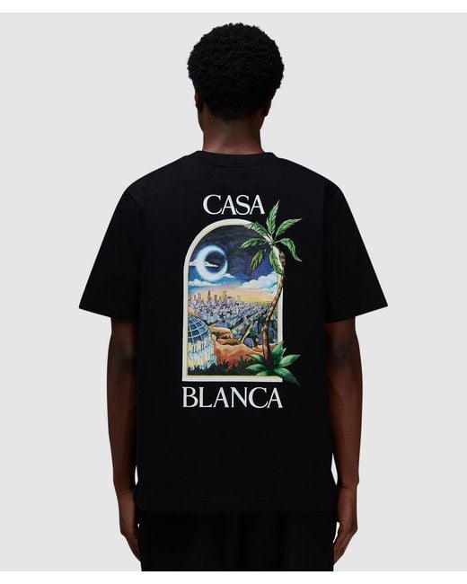 Casablanca Black La Night Printed T-Shirt