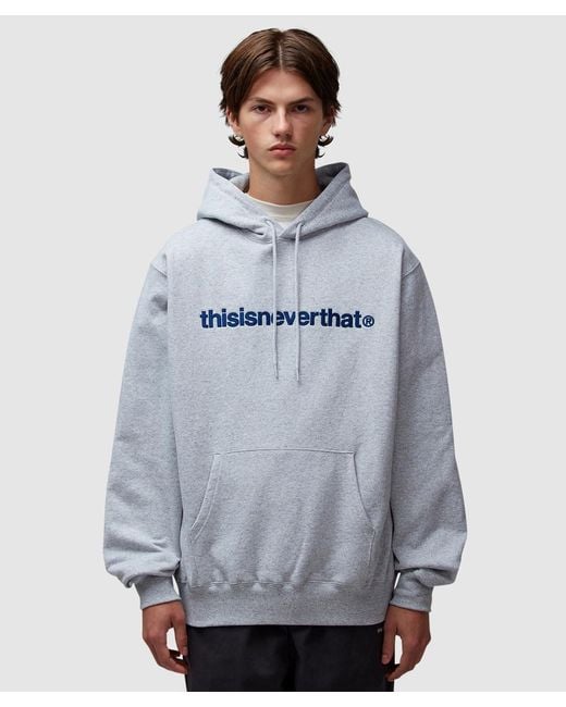 thisisneverthat T-Logo Hoodie ( Heather in Grey for Men