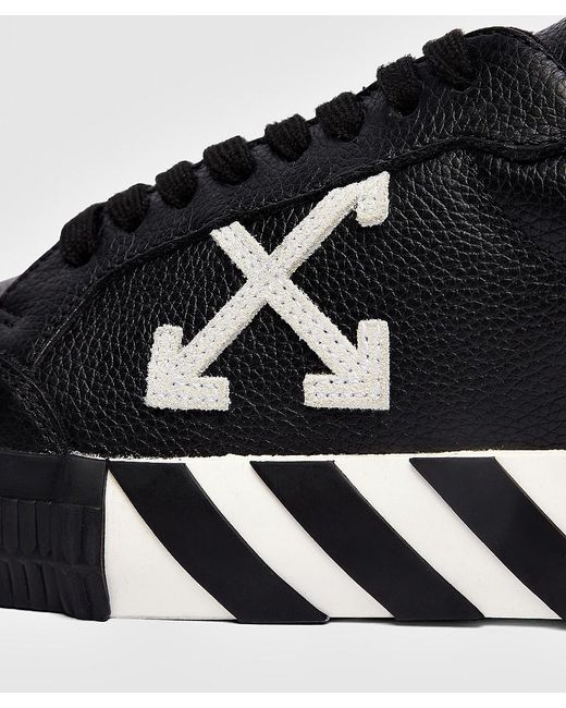 off white vulcan low leather trainers