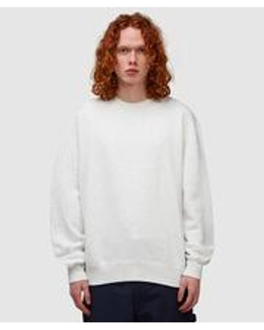 Beams Plus White Sweatshirt for men