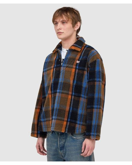 Human Made Blue Check Fleece Jacket for men