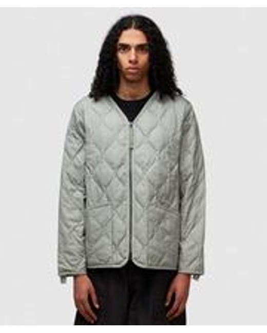 Taion Gray Military V-neck Down Jacket for men