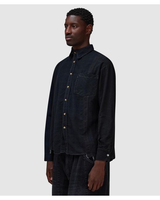 Needles Blue 7 Cuts Flannel Shirt for men