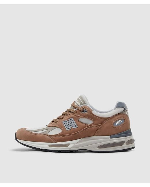 New Balance Brown Miuk 991V2 Sneaker (Light