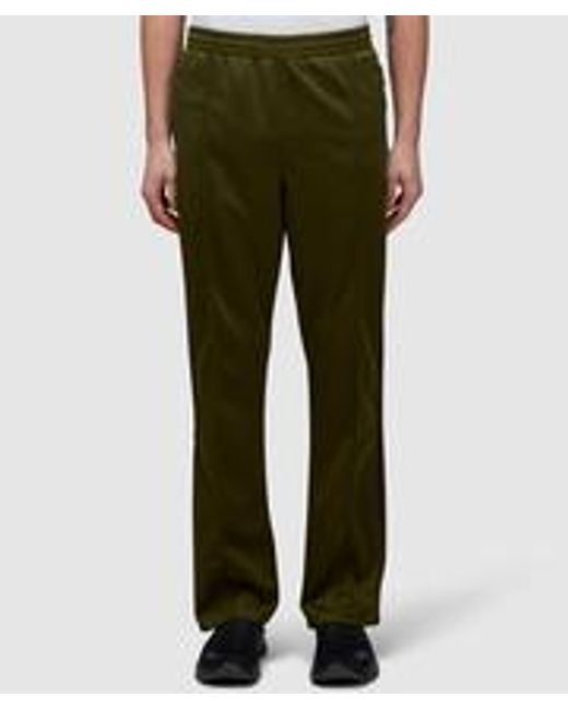Needles Green Poly Smooth Narrow Track Pant for men