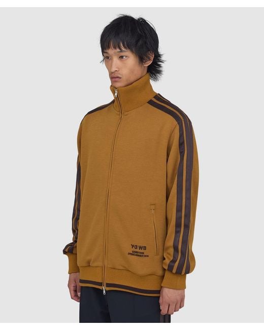 Adidas Originals Brown Y3 Track Jacket (Bronze Strata for men