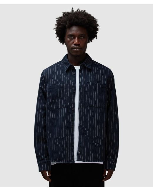 Parra Blue Meandering Lines Shirt for men