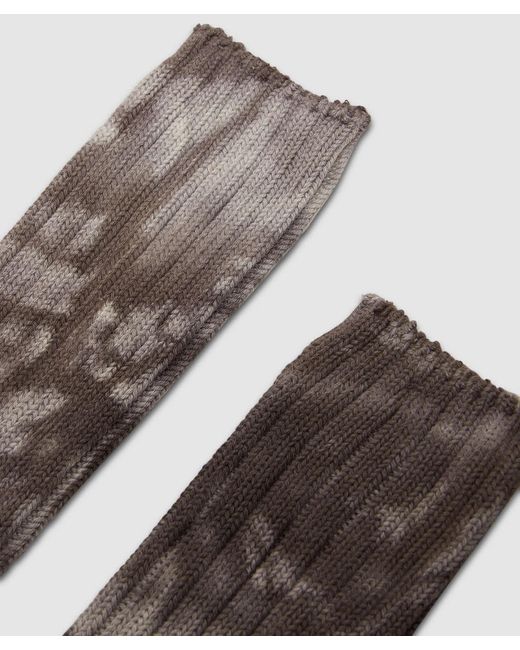 Anonymous Ism Brown Uneven Dyed Crew Sock
