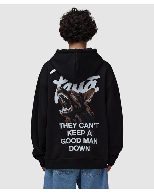 PATTA Black Bark Boxy Hoodie for men