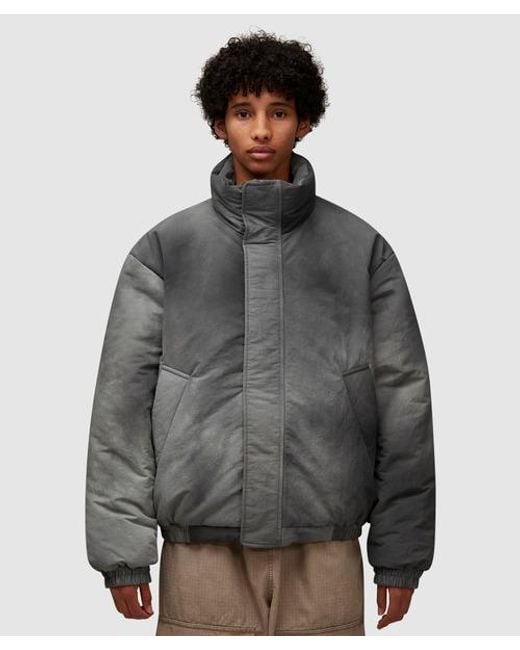 Acne Gray Osam Wave Dyed Puffer Jacket for men