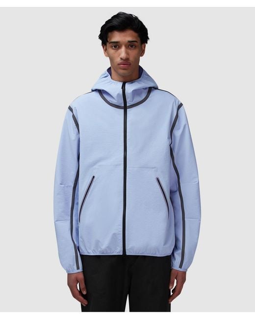 Purple Mountain Observatory Blue Soft Shell Balaclava Jacket for men