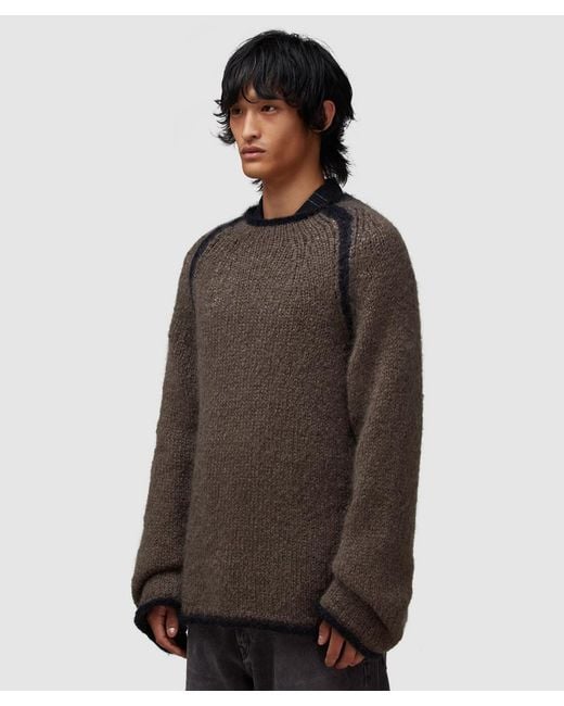 Our Legacy Brown Rider Roundneck Sweater (Steel Mohair for men