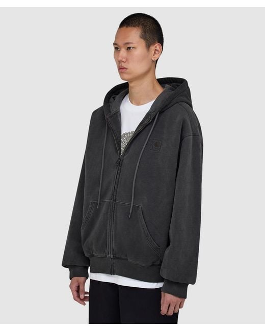 Carhartt Black Vista Jacket Garment Dyed for men