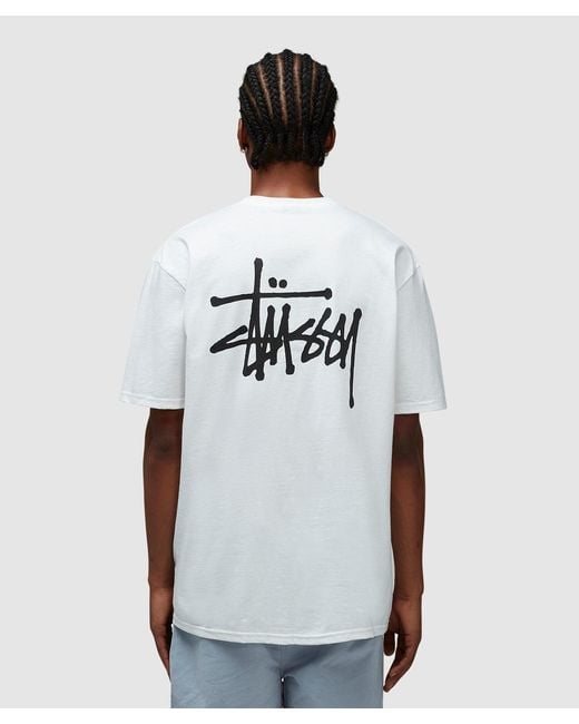 Stussy White Basic T-Shirt for men