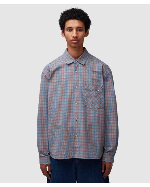 POLAR SKATE Blue Mitchell Shirt for men