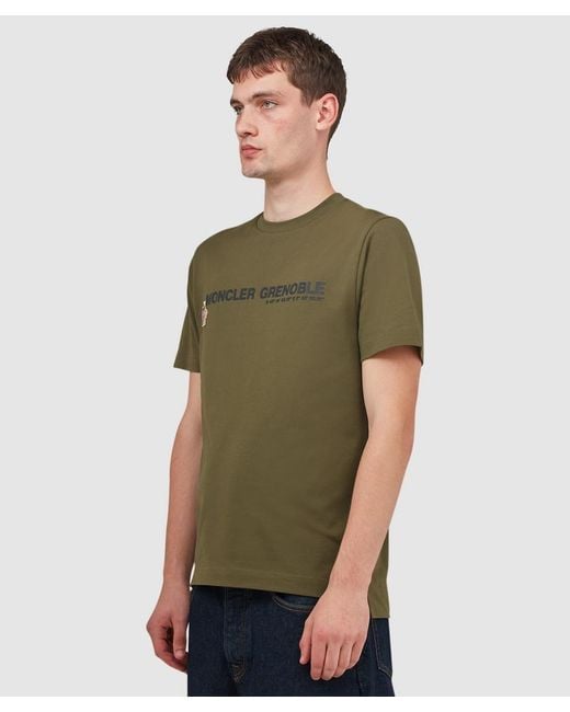 Moncler Green Grenoble Script T-Shirt