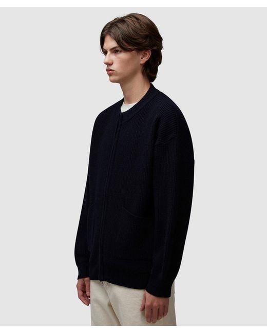 FRIZMWORKS Black Wool Deck Zip Up Cardigan ( for men