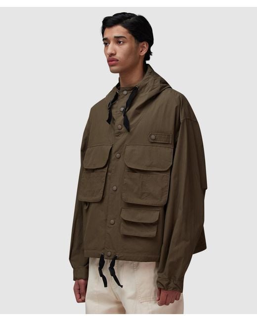 FRIZMWORKS Brown Wading Hooded Parka Jacket for men