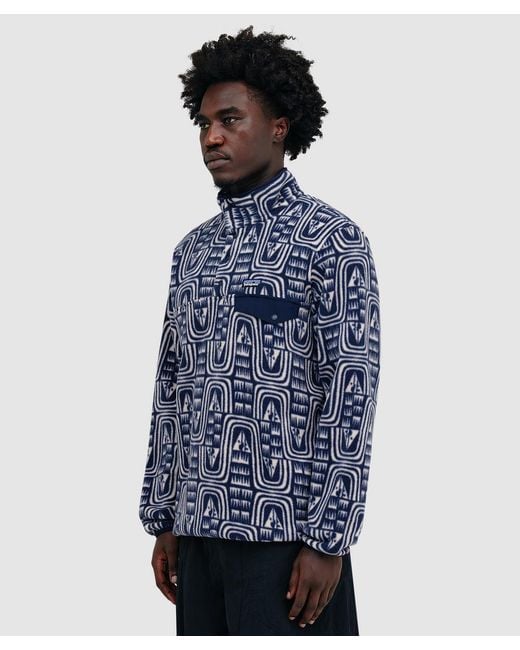 Patagonia Blue Synchilla Snap-T Fleece Sweater (Flow: Sunken for men