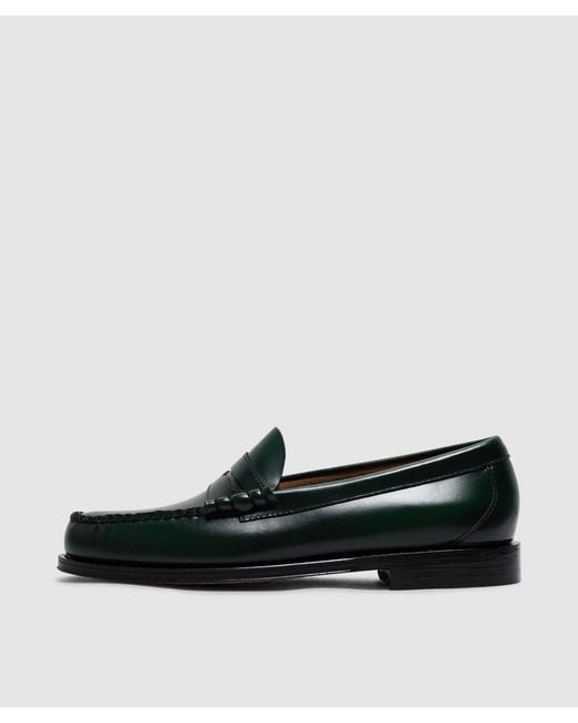 G.H.BASS Black Weejun Heritage Larson Moc Penny Loafer for men