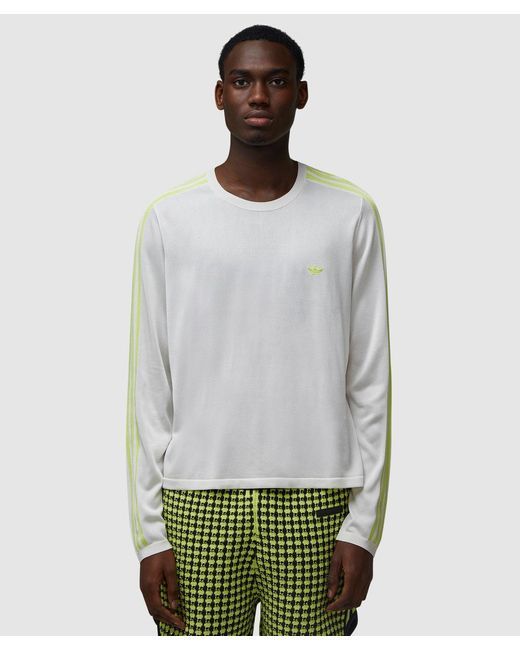 Adidas Originals Gray Long Sleeve T-Shirt (Chalk/Semi Frozen