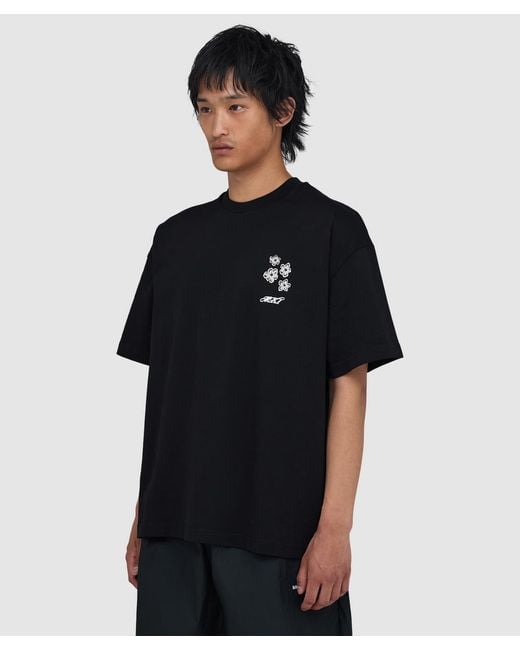 MKI Miyuki-Zoku Black Hibiscus T-Shirt for men