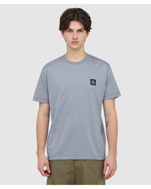 Stone Island Blue 60/2 Cotton Jersey T-Shirt (Dark for men