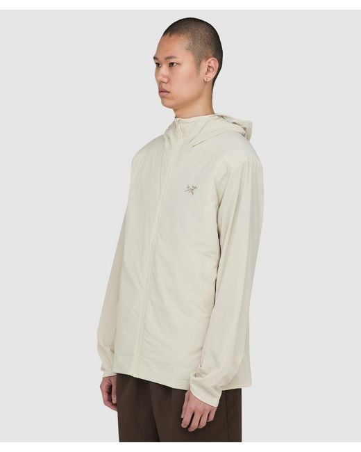 Arc'teryx White Atom Sl Hooded Jacket (Sea Salt for men