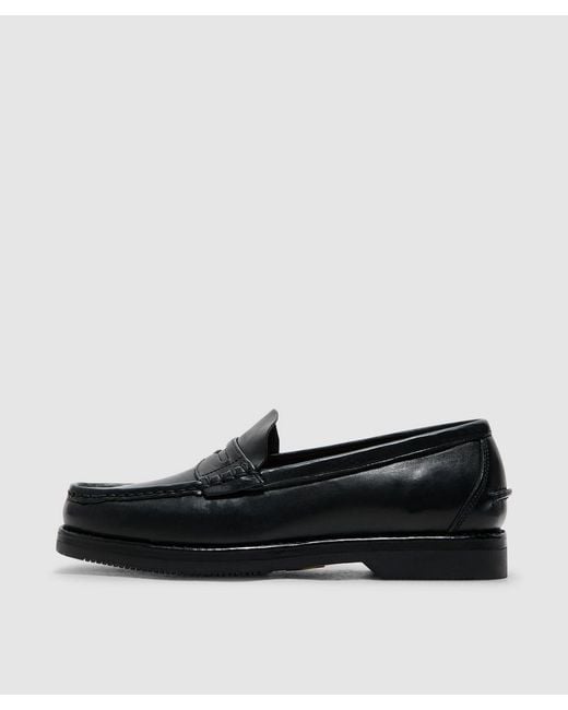 Visvim Black Fabro Folk Loafer for men