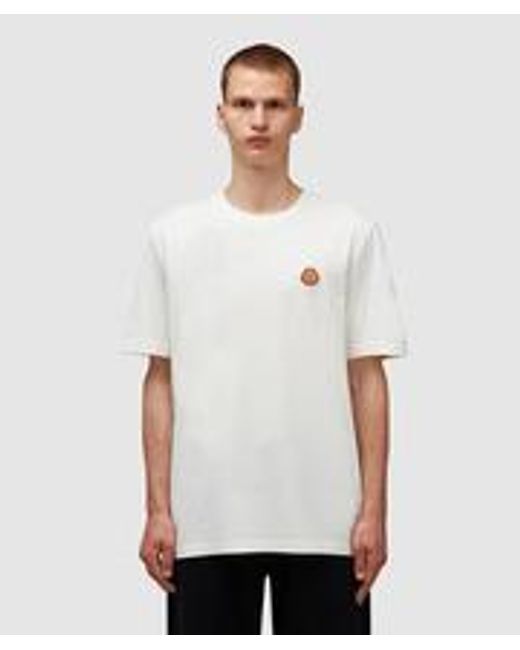 Moncler White Crest Logo T-shirt for men